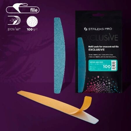 Recharges Limes avec mousse pour Base Demi-Lune Exclusive 40 - Grain 100 (30 pcs)