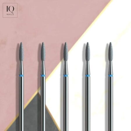 Pack 5 Fraises Diamant Flamme Grain Bleu 021 - IQ Nails