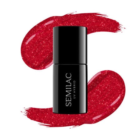Semilac - Vernis semi-permanent Glitter Red 025 - 7ml