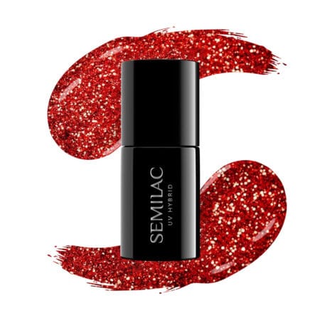 Semilac - Vernis semi-permanent Red Glitter 318 - 7ml