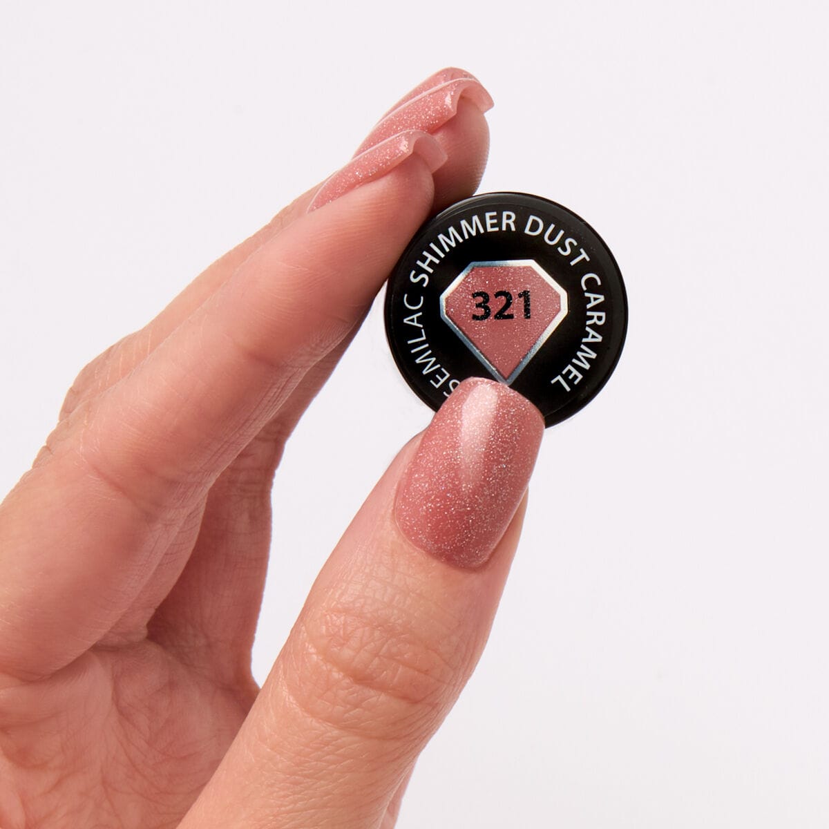 Semilac - Vernis semi-permanent Shimmer Dust Caramel 321 - 7ml – Image 2