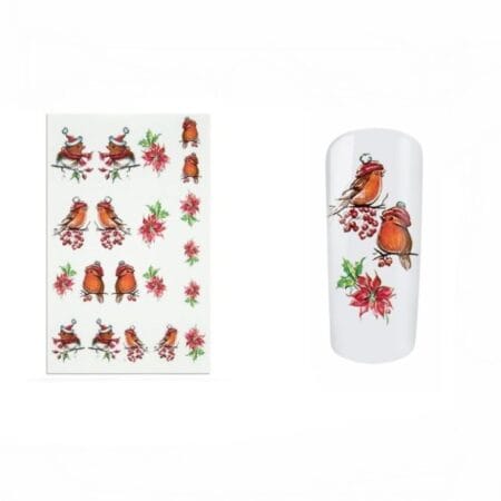 NailArt Tattoo Oiseaux en hiver