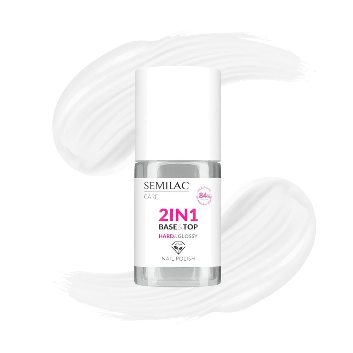 Semilac – Base/Top 2 en 1 pour les vernis à ongles classiques - 7 ml