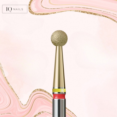 Fraise Diamant 2en1 SOFT Double-grain forme Boule 025 – IQ Nails