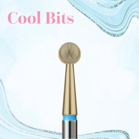 Fraise Diamant COOL BITS  Grain Bleu forme Boule 031 – IQ Nails