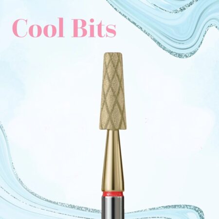 Fraise Diamant COOL BITS Grain Rouge forme Cône Plat 031 – IQ Nails