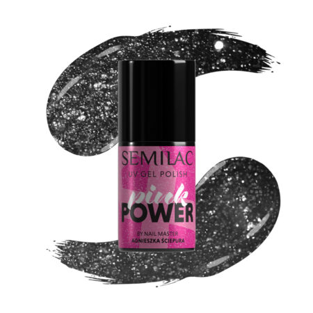 Semilac – Vernis semi-permanent A705 Black Opal - 7ml