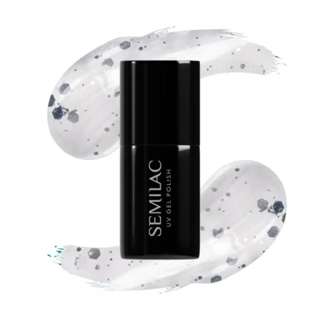 Semilac – Vernis semi-permanent 924 Silver & White Drops