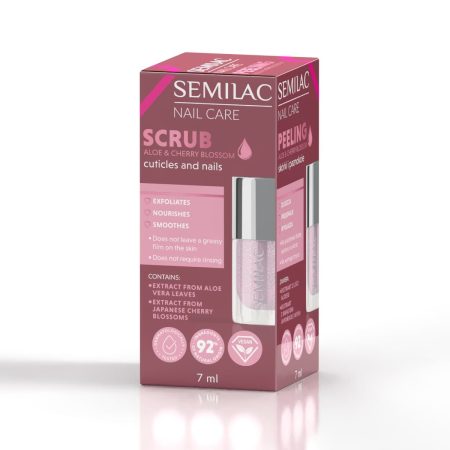Semilac Aloe & Cherry Blossom Peeling pour Ongles et Cuticules - 7 ml