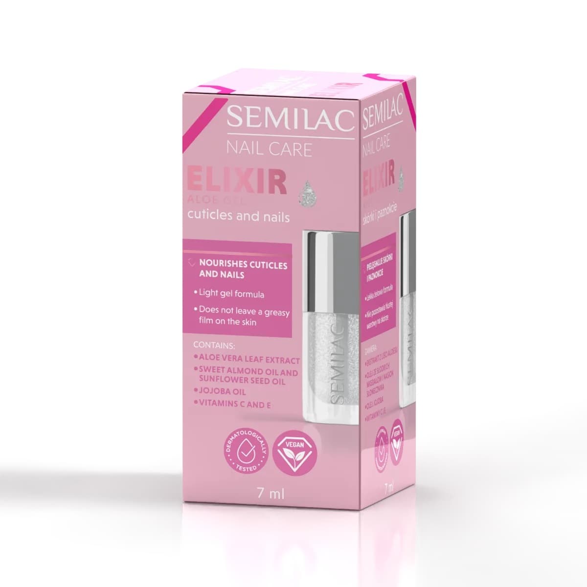 Semilac - Gel Elixir à l’Aloe pour Ongles et Cuticules - 7 ml