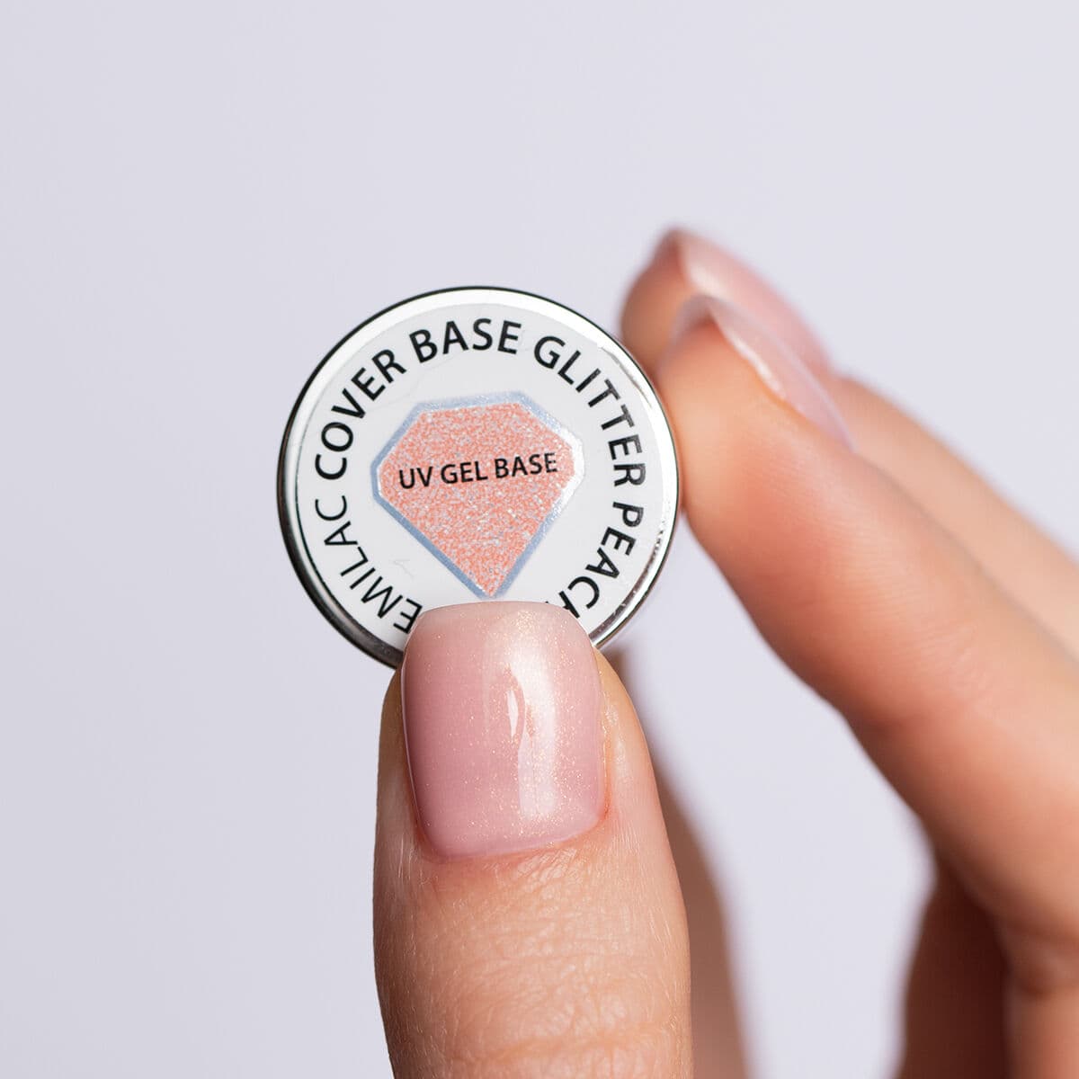 Swatch base semi-permanente Semilac Glitter Peach