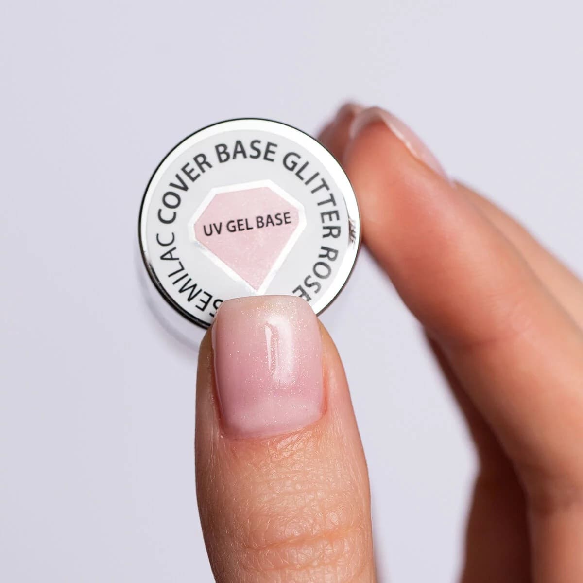 Swatch base semi-permanente Semilac Glitter Rose