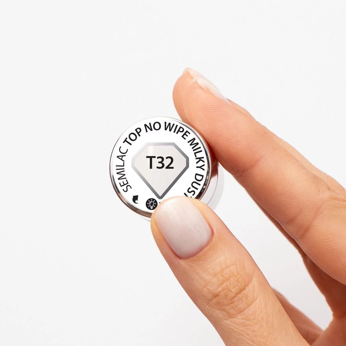 Swatch du Top No Wipe Milky Dust T32 - Semilac